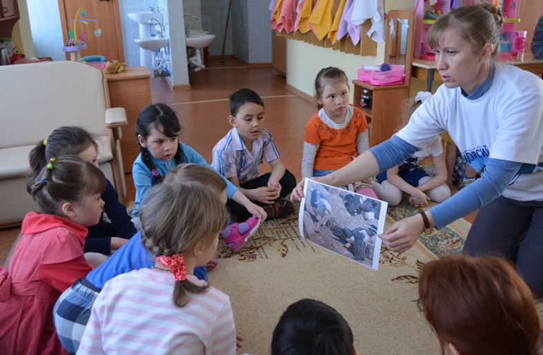 Занятие в детском саду села Никольского